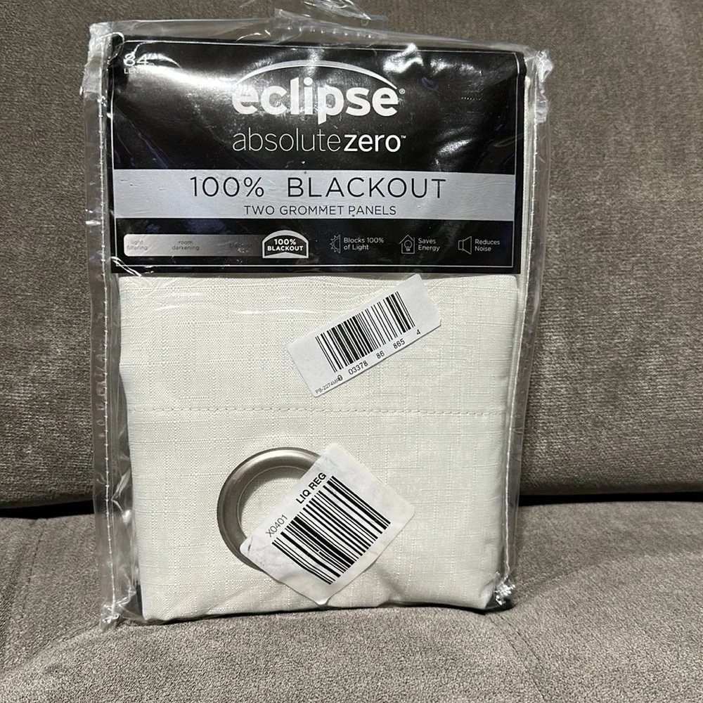 🥰🥰Eclipse Kylie Energy Saving Blackout Grommet Top Set of 2 Curtain Panels🥰🥰